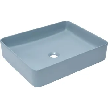 Swiss aqua technologies Umyvadlo na desku SAT Infinitio 50x40 cm tmavě modrá mat bez přepadu SATINF5040DBLM