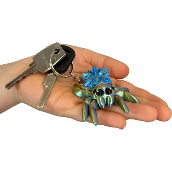 Figurka Kloubový pavouček Skakun s hvězdou – pohyblivá mini figurka a přívěsek na klíče!