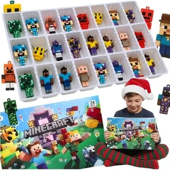 Figurka MINECRAFT ADVENTNÍ KALENDÁŘ FIGURKY 24 PŘEKVAPENÍ HRAČKY DÁRKY