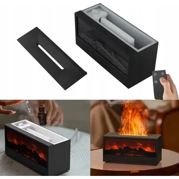 Aroma difuzér Zvlhčovač vzduchu s efektem krbu, difuzér, 7 LED barev