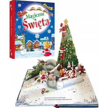 interaktivní kniha KNIHA VÁNOČNÍ PŘÍBĚH MAGICKÉ VÁNOCE POHYBLIVÉ PRVKY 3D SCÉNKY