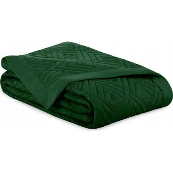 Prostěradlo Přehoz OPHELIA, barva lahvově zeleň, materiál mikrovlákno, 220x240 cm, AmeliaHome