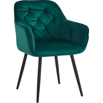 Jídelní židle Tempo Kondela Designové křeslo, zelená Velvet látka, FEDRIS NEW