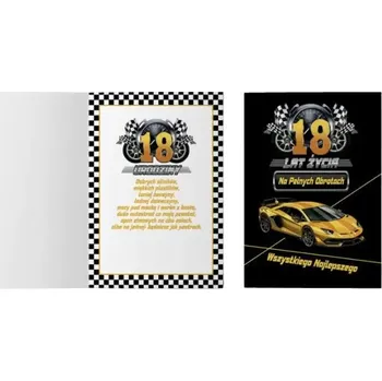 Přání k narozeninám s blahopřáním - Kartička / Přáníčko - 18 auto