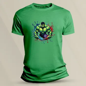 Chlapecké tričko Bavlněné dětské tričko Kreslený Hulk Zelená velikost L