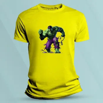 Chlapecké oblečení Dětské bavlněné tričko Zuřivý Hulk Žlutá velikost 116 (5-6 let)