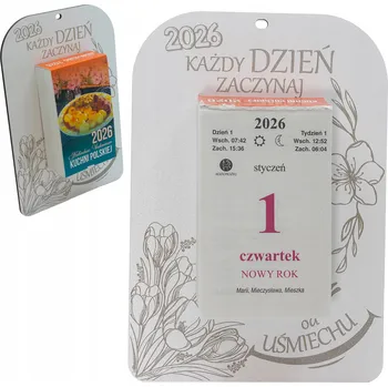 Kalendář Kalendář 2026 POLSKÁ KUCHYNĚ Stolní Nástěnný Trhací Blok
