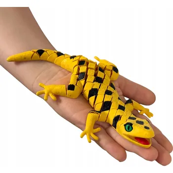 Figurka Segmentový gekon 3D – hbitá, flexibilní, pohyblivá hračka, dekorace do terária
