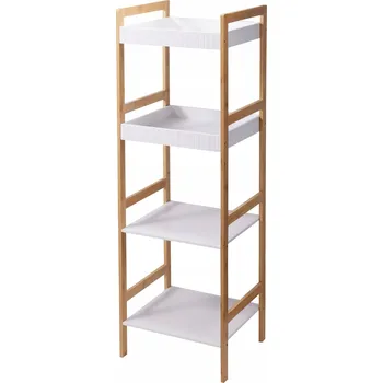 regál KOUPELNOVÝ BAMBUSOVÝ REGÁL SE 4 MDF POLICEMI 36 X 33 X 110 CM