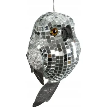 Vánoční dekorace VÁNOČNÍ DEKORACE 12 KS K DEKORACI NA VÁNOČNÍ STROMEČEK 411 8x13 STŘÍBRNÁ