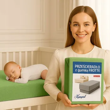 Prostěradlo FROTÉ PROSTĚRADLO S GUMOU 70X140 POLSKÉ ZELENÉ