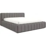 Čalouněná postel GINO 160x200 cm s nízkým čelem Šedá II