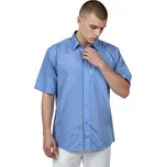 Darle Pánská modrá společenská košile s krátkým rukávem 01 Barva: Modrá, Velikost: 38/39