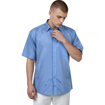 Dámská košile Darle Pánská modrá společenská košile s krátkým rukávem 01 Barva: Modrá, Velikost: 38/39