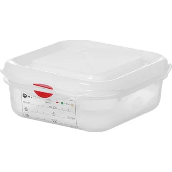 Dóza na potraviny Nádoba GN 1/6 polypropylen, HENDI, GN 1/6, 1,1L, Průhledná, 176x162x(H)65mm
