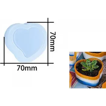 Silikonové formy - květináče Silikonová forma květináč srdce Ø 7x7cm