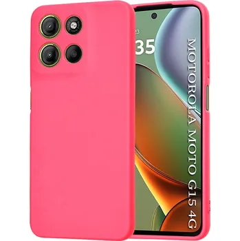 Pouzdro na mobilní telefon Techsuit SoftFlex pro Motorola Moto G15 G15 Power růžová