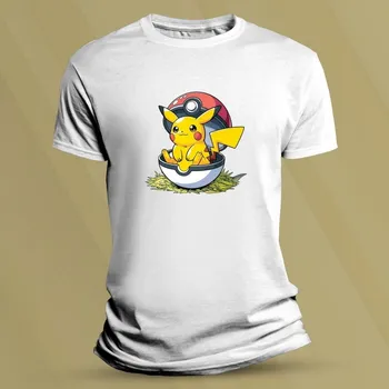 Chlapecké tričko Dětské bavlněné tričko Pikachu Bílá velikost 116 (5-6 let)