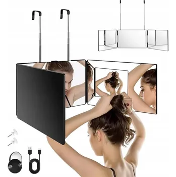 Zrcadlo Stojací a závěsné zrcadlo černé Bedee