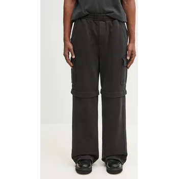 Bavlněné tepláky Daily Paper Garment Wash Pants, XL, černá, 99X