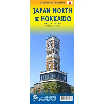 ITMB Publishing mapa Japan North, Hokkaido 1:700 t. ITM