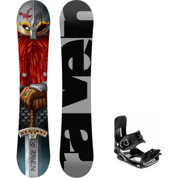 Snowboarding Snowboard komplet Raven Dwarf + vázání Croxer MP180 Velikost: 160W cm, Velikost vázání: M/L