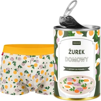 Boxerky SOXO pánské boxerky v plechovce - žurek (kyselo)