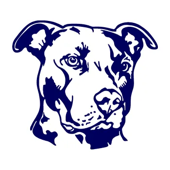 Polep vozidla Pes 198 pitbull pravá (23 - tmavě modrá) SAMOLEPKA NA AUTO, NÁLEPKA, FÓLIE, POLEP, TUNING, VLASTNÍ TEXT, TISK, AUTOSAMOLEPKY.cz, POLEPY, OBRÁZEK, LOGO, 3D STICKERS