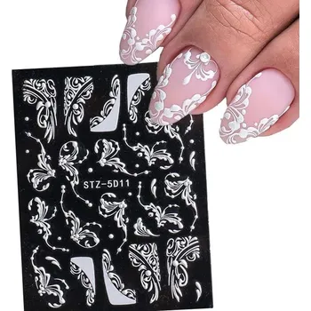 samolepka Samolepka na nehty 5D, zimní svátky, samolepící samolepky STZ-5D11