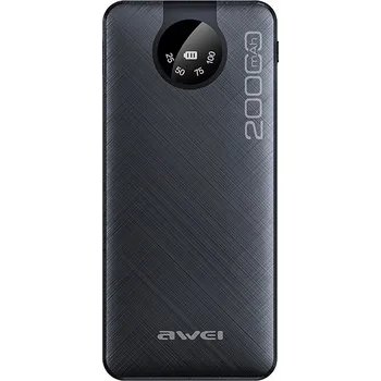 Powerbanka AWEI PowerBank P134K 20000mAh černý/black displej