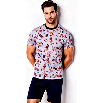 Pánské pyžamo Pánské Pyžamo Krátké FOLTÝN PK 522 Velikost: 6XL