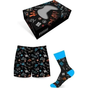 Pánské ponožky EVONA a.s. Pánský dárkový set EVONA GAMER | trenky a ponožky Velikost: XXL