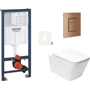 Klozet Grohe Závěsný wc set do lehkých stěn / předstěnová montáž SAT Infinitio SIKOGRSIN12SCDL0