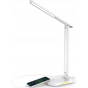 Lampička LED STOLNÍ LAMPA USB DVOJITÁ INDUKCE 5 REŽIMŮ 5 BAREV 12W NASTAVITELNÁ