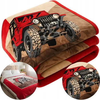 deka Deka Textom akryl 210 cm x 160 cm červená