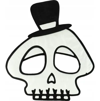 Karnevalová maska Maska na Halloween lebka s flockovaným povrchem, kostým, maska na Halloween - kostlivec