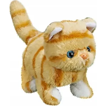 Hračka pro nejmenší Kočka Kotě Interaktivní Kočka se Zvukem – Chodí, Vrtí Ocasem - zrzavá