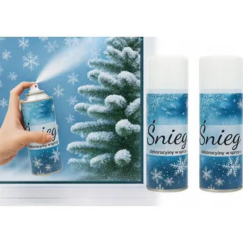 Vánoční dekorace Umělý dekorativní sníh 3 ks na okenní sklo Vánoce