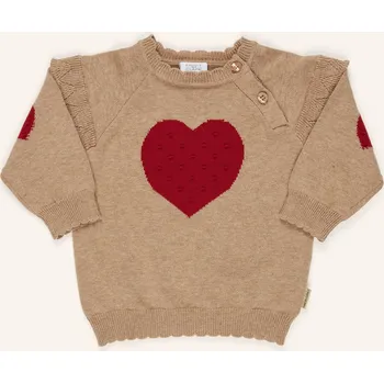Dámský svetr Hust And Claire Svetr Hcpusle pro miminko, béžová / červená, 62