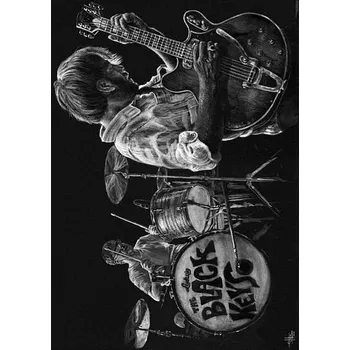 Plakát Plakát, Obraz - Black Keys - b/w drawing