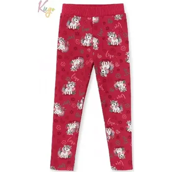 Dívčí zateplené legíny Kugo YL1131 růžové