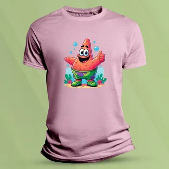 Chlapecké oblečení Bavlněné dětské tričko Patrick Star Růžová velikost 152