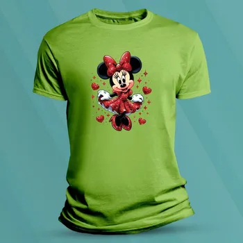 Chlapecké tričko Dětské bavlněné tričko Srdíčková Minnie Lime velikost L