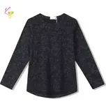 Dívčí tričko dlouhý rukáv Kugo WL0945 černé