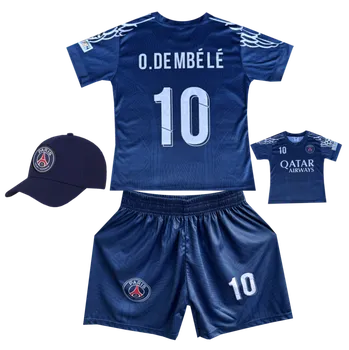 Míčový sport Numberoplus Premium dětský fotbalový dres + fotbalová kšiltovka Paris Saint-Germain FC 30715 - Ousmane Dembélé 10 Velikost: 12 roky (vel.146)