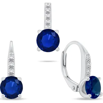 Náušnice Brilio Silver Elegantní stříbrný set se zirkony SET274WB (přívěsek, visací náušnice) + 2 měsíce na vrácení zboží