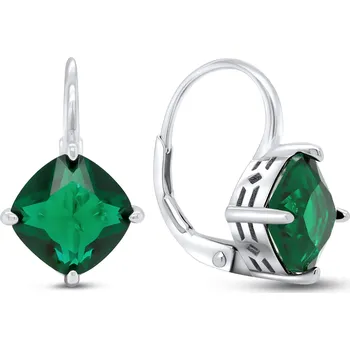 Náušnice Brilio Silver Módní stříbrné náušnice s zelenými zirkony EA304WG + 2 měsíce na vrácení zboží