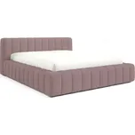 Čalouněná postel GINO 160x200 cm s nízkým čelem Růžová