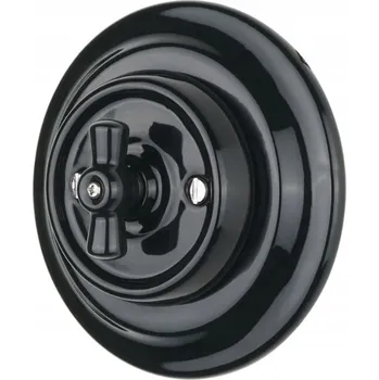 vypínač Keramický vypínač pod omítku, bílý, retro styl