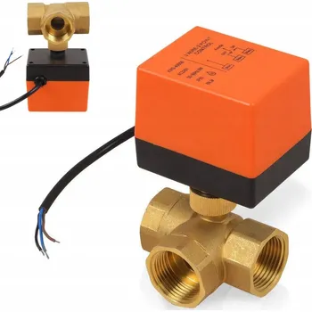 Ventil Elektromagnetický trojcestný ventil s pohonem, přepínací, 1 palec DN25